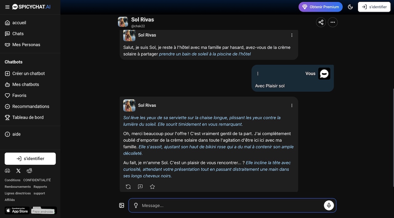 spicychat ai girlfriend chat test and conversation review