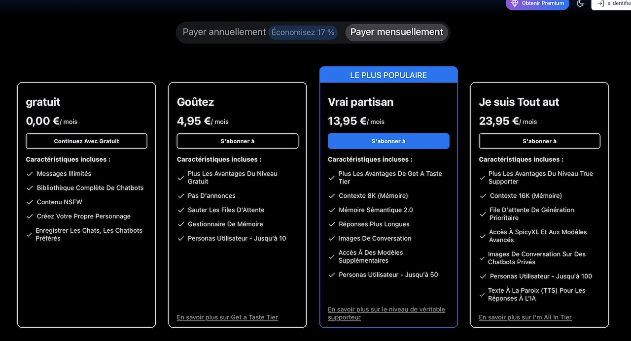  spicychat ai pricing plans and premium benefits
