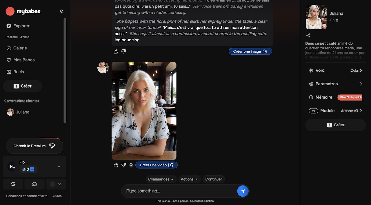 generate image on chat mybabes ai