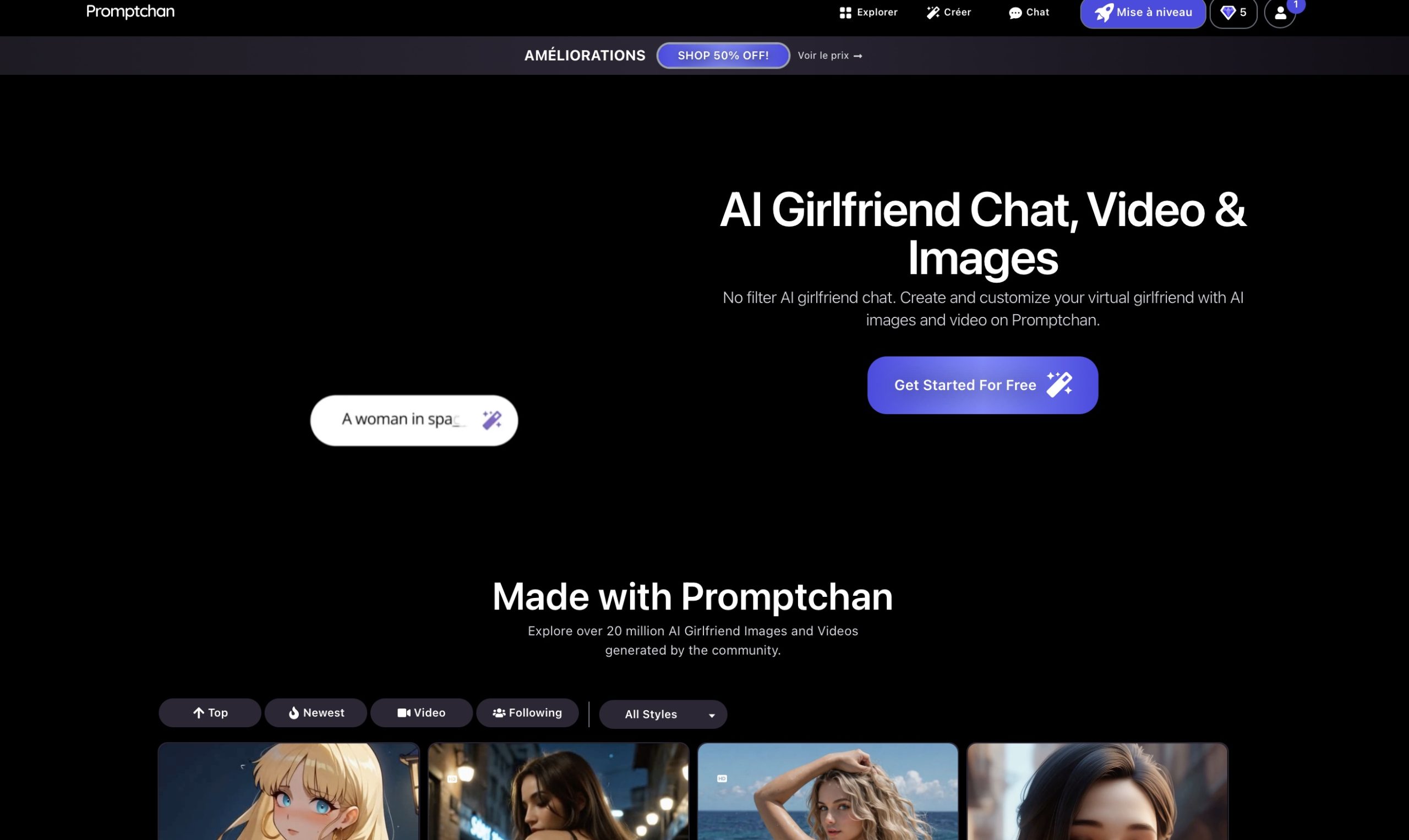 promptchan ai girlfriend review