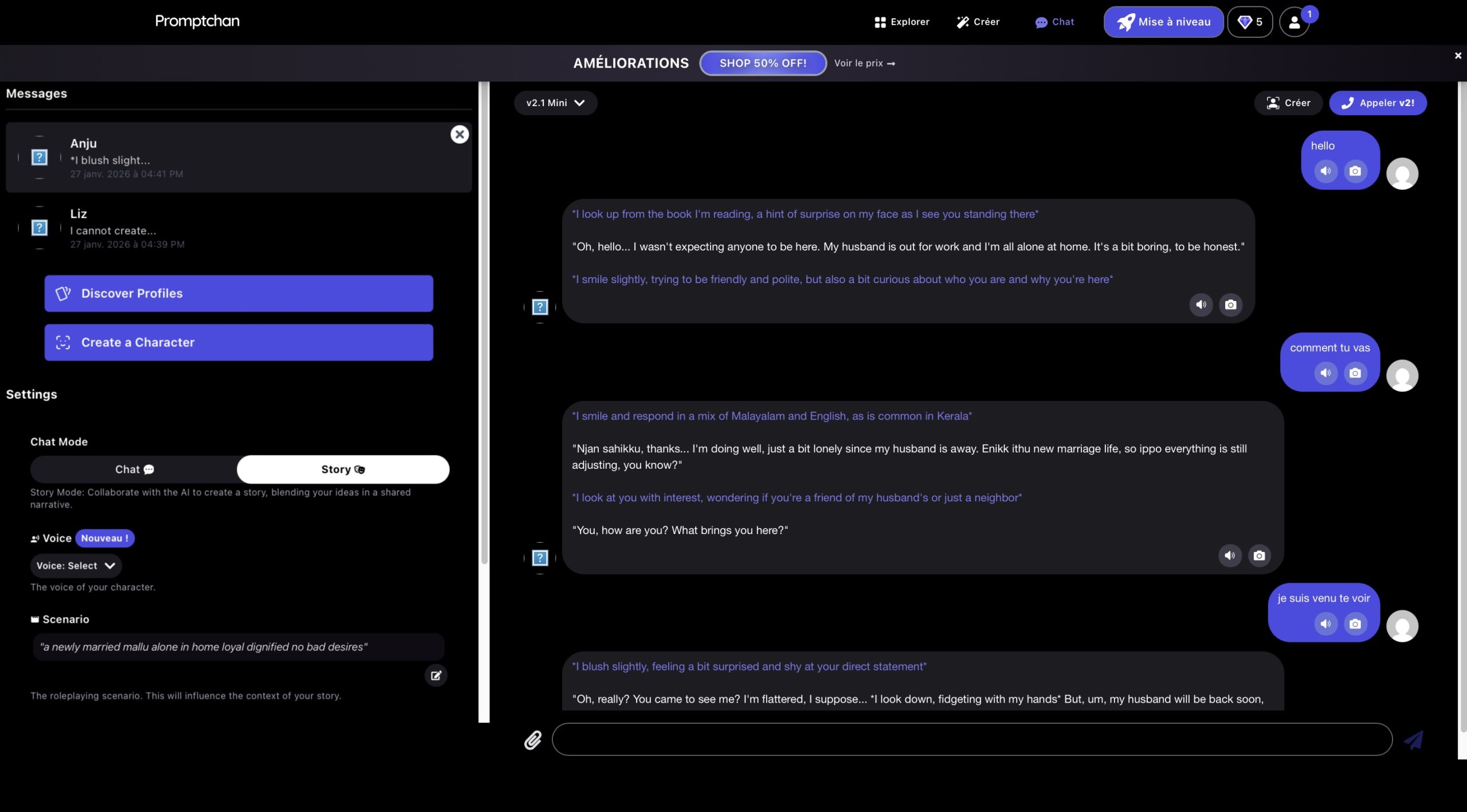 test chat promptchan review