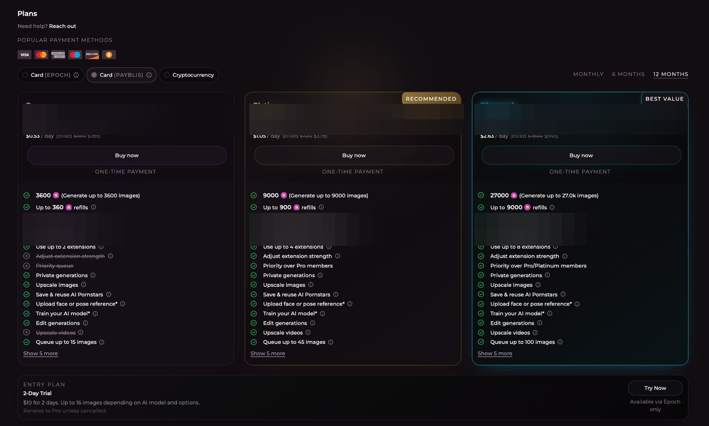 seduced ai pro platinum diamond pricing