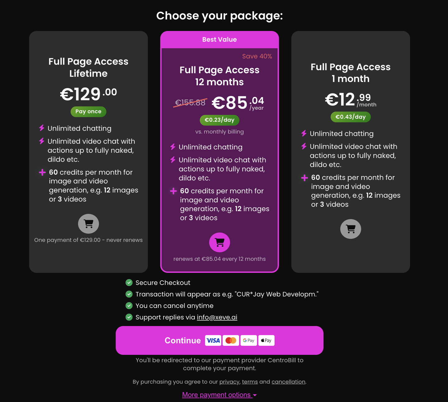 xeve-ai-membership-pricing-annual-quarterly-monthly